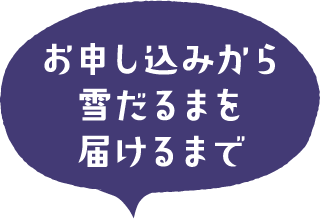 お申し込みから雪だるまを届けるまで